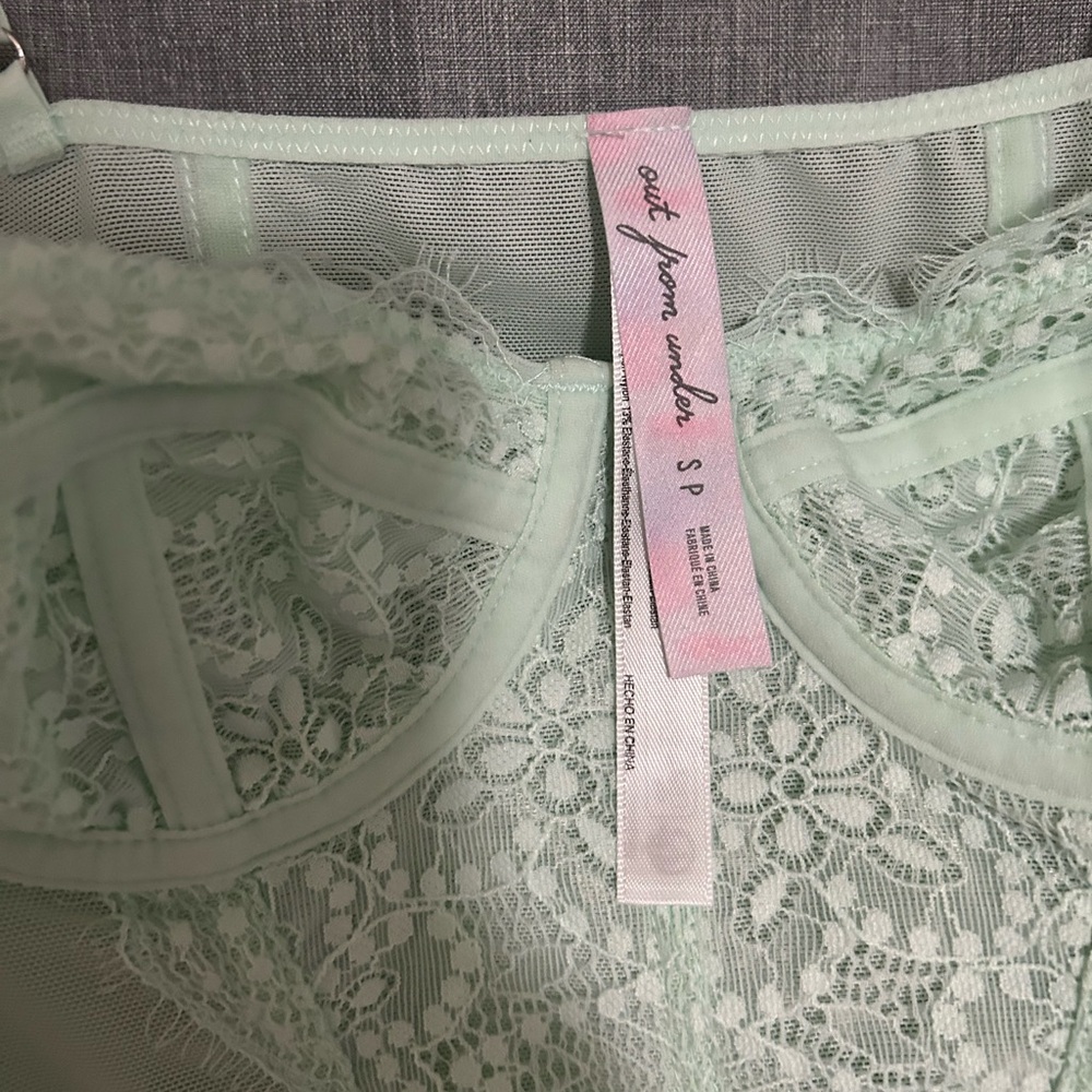 Out From Under Modern Love Mint Green Lace Bodysuit - Picture 5 of 7